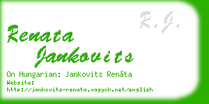 renata jankovits business card